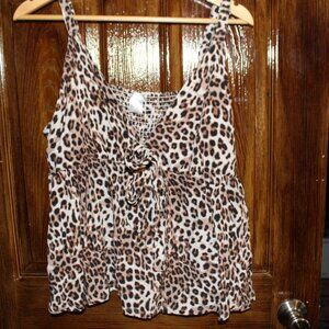 Cheetah print tank top